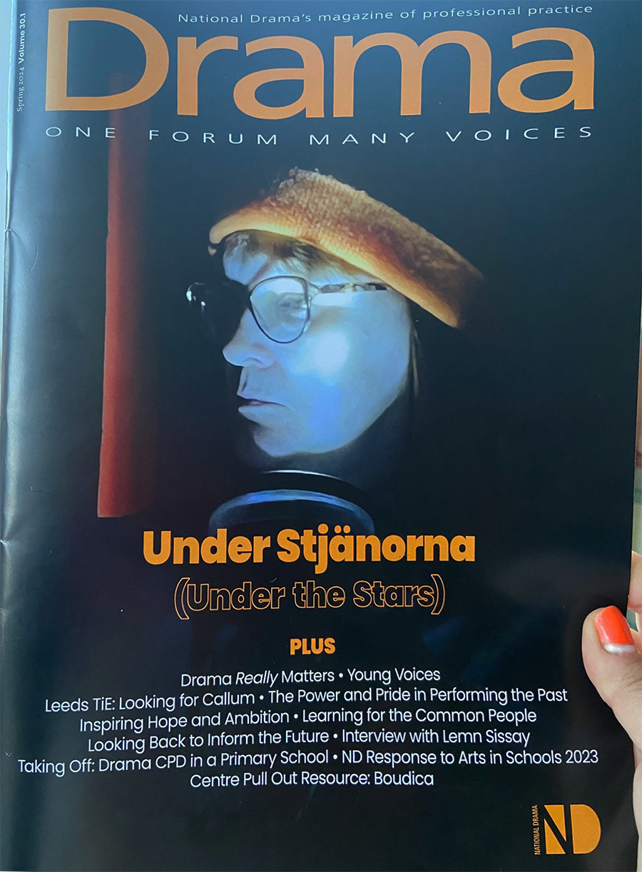 DRAMA magazine front voer with Dr Gill Briggs featured article 2024 copy